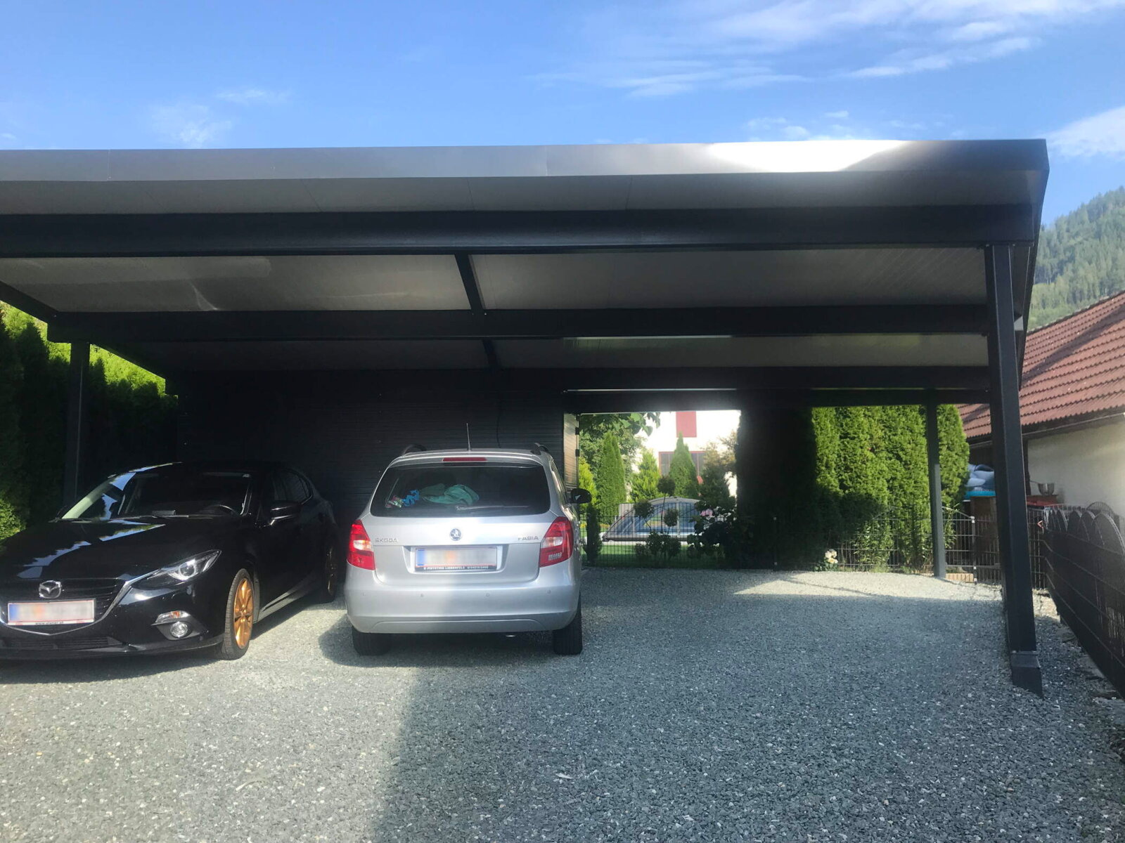 Carport aus Metall